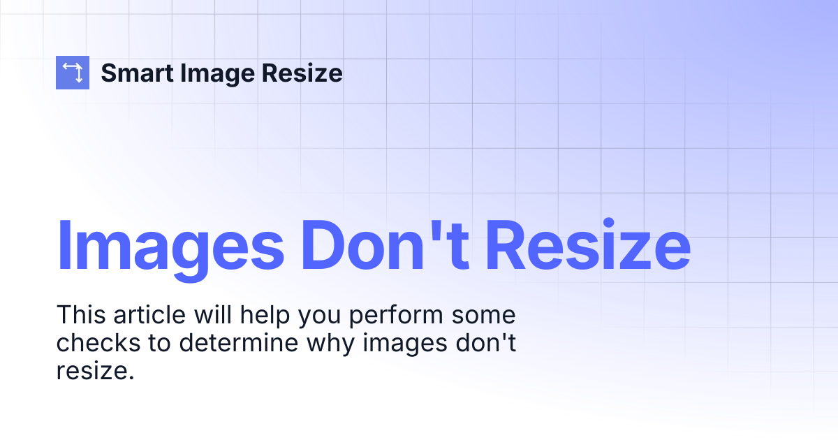 Images Don't Resize | Smart Image Resize